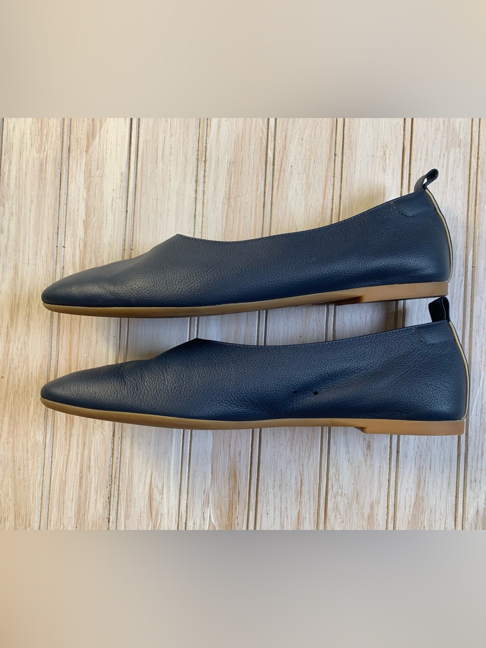 Everlane The Day Glove Navy Blue Leather Slip-On Flat Size 8.5 - Picture 8 of 9
